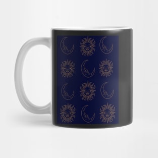 Sun and moon pattern print Mug